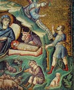 Pietro Cavallini: Particolare della La Natività (Santa Maria in Trastevere).